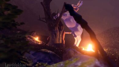 Futa Centaur Gives Lara the Biggest Dick in Town [Lewddokkae]