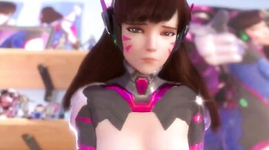 Gamer Girl Slut-Fest: D.Va's Explosive Orgies - Level 3 Toaster