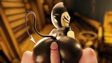 Flexible woman riding cowboy in reverse