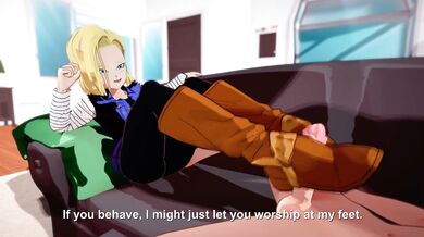 Busty Android 18 Takes on Goku in a Steamy Dragon Ball Z Threesome with Bazett