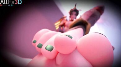 Mercy's Double DP Fuck Fest in 3D