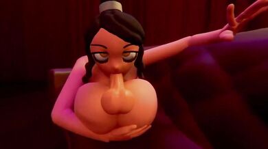 Busty Japanese Babe Sucks Her Cock in Silence on the Sofa