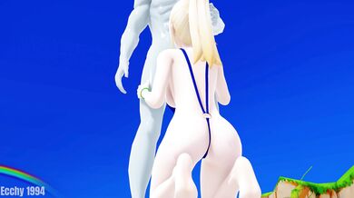 Izumi's Sexual Encounter with the Shark Man at the Beach: A MMD Erotic Adventure