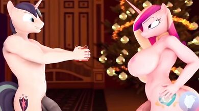 Princess Candace and Shining Armor get Torn by Real Vinyl's Fury