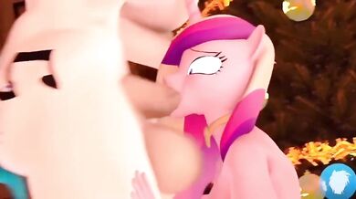 Princess Candace and Shining Armor get Torn by Real Vinyl's Fury