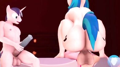 Princess Candace and Shining Armor get Torn by Real Vinyl's Fury