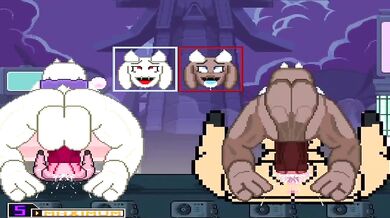 MUGEN - Mighty Futanari Tori Destroys Regular and Super-powered Female Noelle