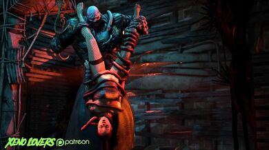 Nemesis Fucks Kate Denson's Ass in Dead by Daylight x Resident Evil Gangbang