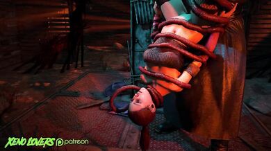 Nemesis Fucks Kate Denson's Ass in Dead by Daylight x Resident Evil Gangbang