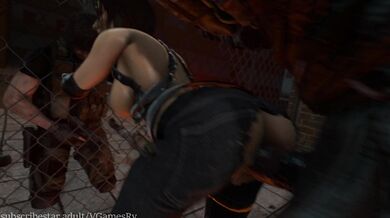 Zombies feast on Jill's pussy in 'Jill becomes a sex toy for Zombies' [VGamesRy]