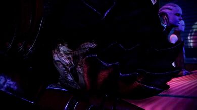 Massive Space Orgies: Femshep's Naughty Encounter with Wrex Outside the Club!