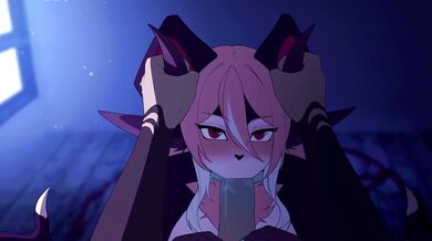 Succubus blowjobs Femboy with her demonic tongue