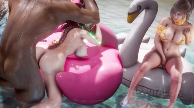 Tifa's Wet and Wild Fuck Fest with Eve and Brutalisk