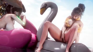 Tifa's Wet and Wild Fuck Fest with Eve and Brutalisk