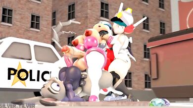 Sneaky Slut Snagged by Authorities: Rouge's Nasty Misadventure with the Law [silvertilver]