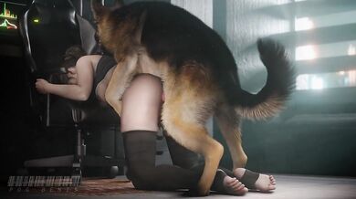 Claire's Canine Cock Shaft Slides Inside Her Pink Fleshy Sleeve [pog benis]!