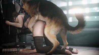 Claire's Canine Cock Shaft Slides Inside Her Pink Fleshy Sleeve [pog benis]!