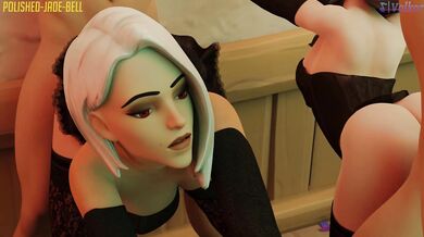 Asian Babes Ashe and Dva Get Railroaded by a Dominating Boss in 'Polishing the Jade Bell'