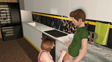 Mature Babe Fucks in the Kitchen