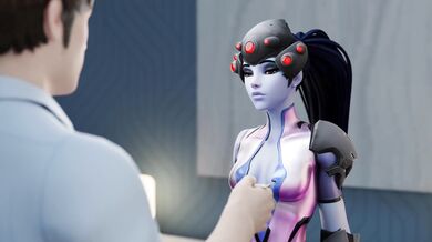 Skinny Blonde Widowmaker Gets Penetrated in 4K Quality