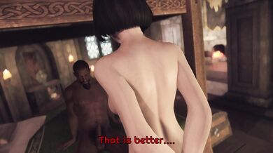 Sexy Dragonborn Babe Serana Gets DPed in the Ass by Her Own Creation, the Dovahkiin [Skyrim4Ever]