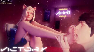 Worship Ahri's Feet with Your Tongue and Hands