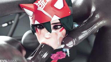 Kiriko Gets Head from a Stranger in Public (4K ULTRA HD) (Black & White)