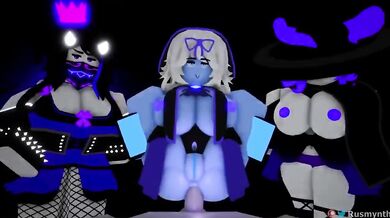 Four Naughty Shadows Get Freaky in a Roblox Orgy!