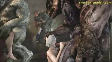 Rrostek's Monstrous Orgy with the DoA Girls