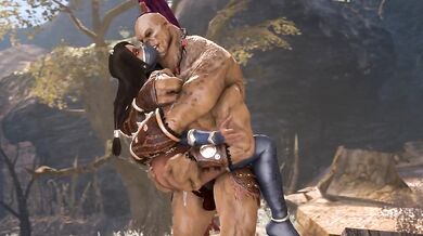- Kitana's Creamy Tale of Goro's Rough Love