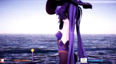 Mona's Epic Butt Shake in MMD: Genshin Impact/Ass Dance
