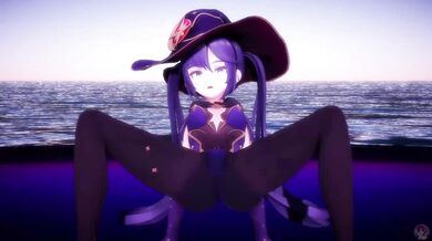 Mona's Epic Butt Shake in MMD: Genshin Impact/Ass Dance