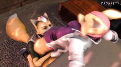 Furry Fuck Fest: Foxy Fara Tamed by Safety Lion