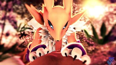 Deepthroating the Digital Demon Renamon with Pleasure: A Rookie Animator's Wet Dream