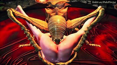 Cuckold Husband Caught His Wife Laying Eggs for Alien Creature's Reproduction