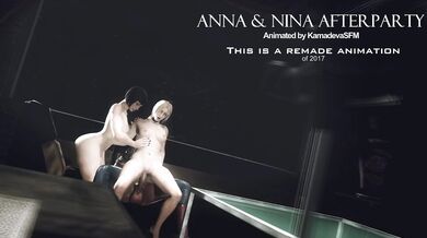 Anna's Anal Afterparty with Naughty Nina and Horny Kamadeva - Sizzling SFM Fuck Fest!