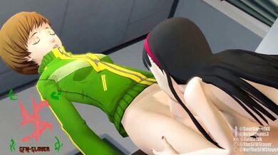 [Femdom Yukiko Futa on Female Chie's Hospitality]