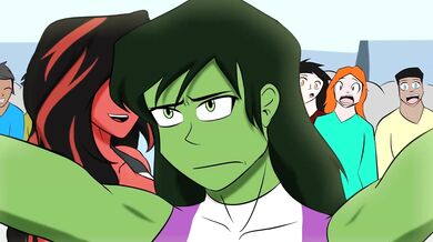 Titanic Titjob: She-Hulk's Humongous Boobies Get a Rough Handling by the Wicked Wedgie-Loving Killer-WC!