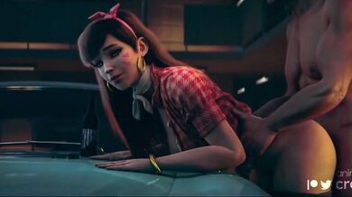 Street Fighter's D.va Gets Nasty with Creamy Tau in a Racy Restroom Romp