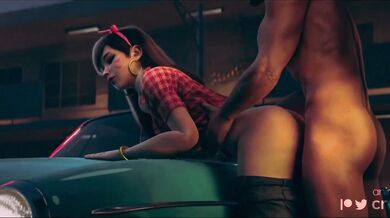 Street Fighter's D.va Gets Nasty with Creamy Tau in a Racy Restroom Romp