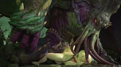 Tentacle Horrors: Eldritch Abomination Bonezone with Mini-Sized Monster Dong