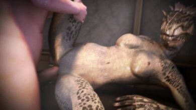 Horny Argonian Gets Fucked by Human