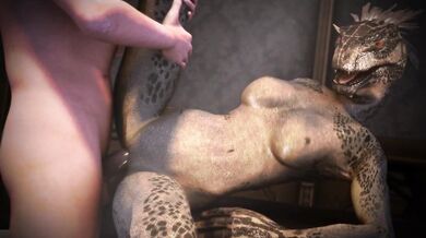 Horny Argonian Gets Fucked by Human