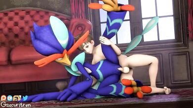 Human Male Fucks Glitched Quaquaval Securitron in Weird Cybersex Session