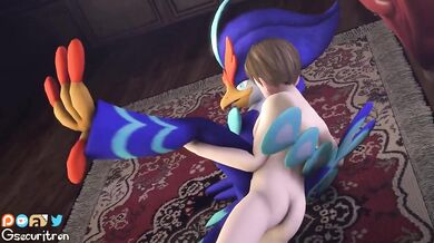 Human Male Fucks Glitched Quaquaval Securitron in Weird Cybersex Session