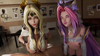 Alternate Attire: Sona and Seraphine in RawR