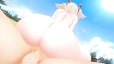 White Bitch Getting Gangbanged in Public