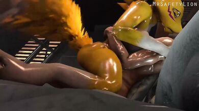 Tentacle Ra*pe of Renamon and Human Male, Mr. Safetylion