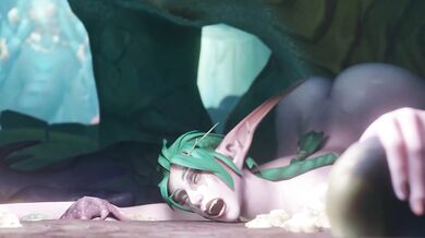 Night Elf Tyrande's Explosive Orgasmic Expulsion