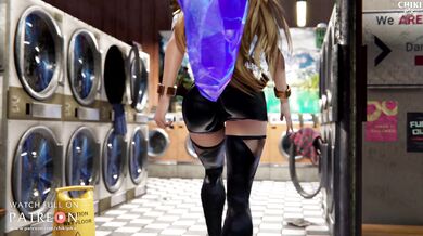 Washing Machine Orgy with Ahri and her Horny Friends
